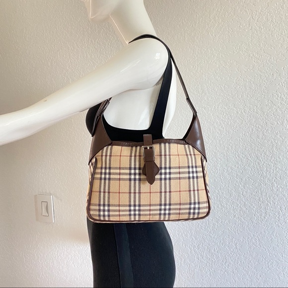Burberry check canvas shoulder bag - Picture 5 of 11